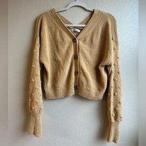 Cropped Mustard Cardigan